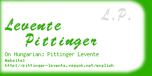 levente pittinger business card